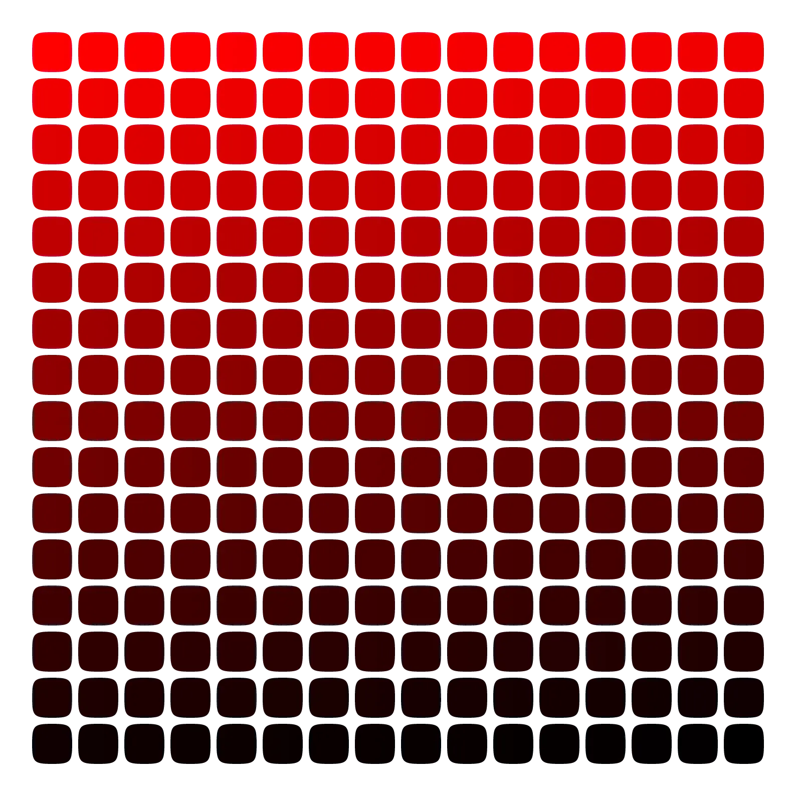 256 Stufen von Rot im RGB-Modell