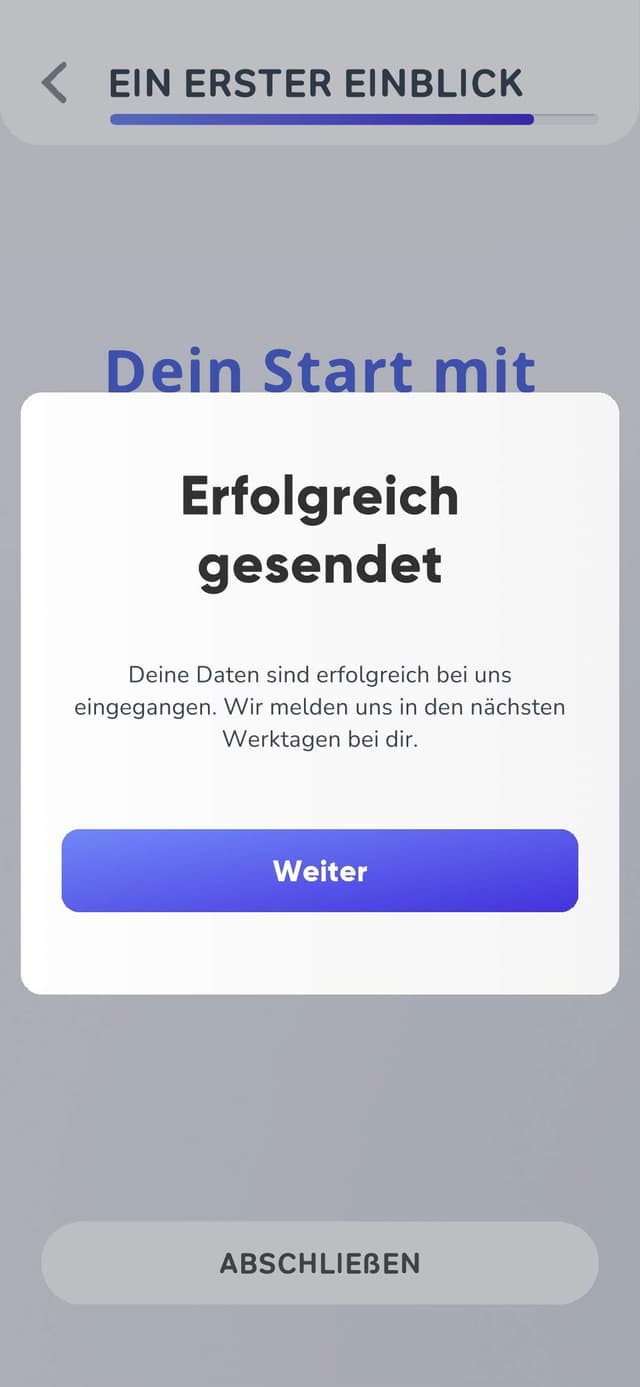 Onboarding: Erfolg