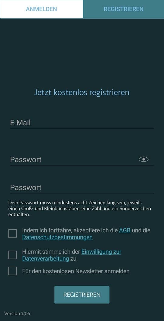 Registrierung