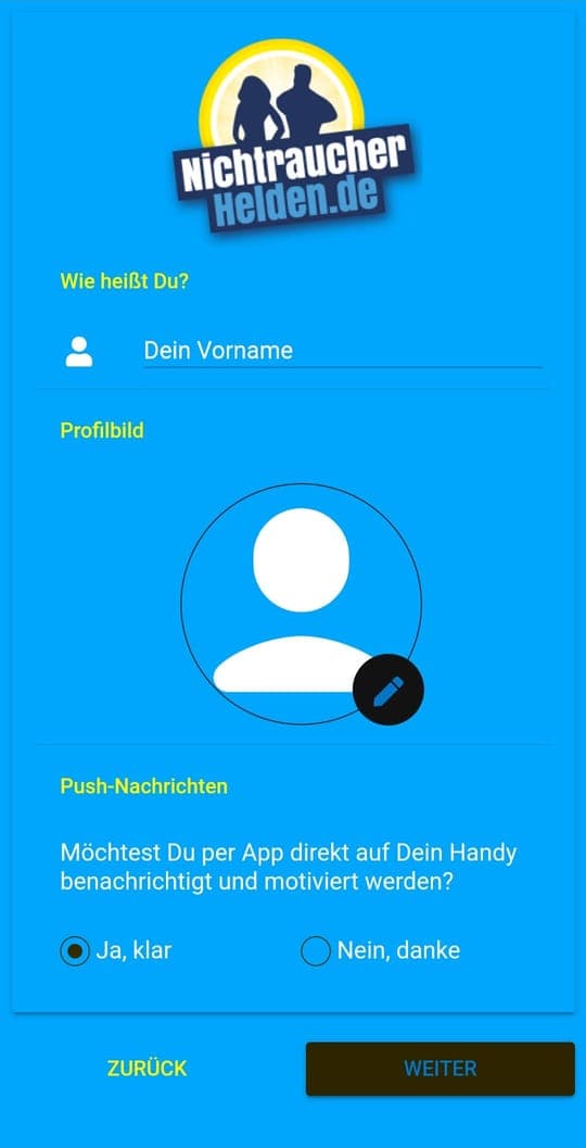 Registrierung: Account