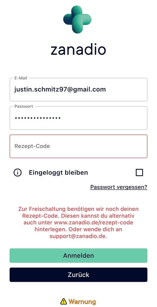 Registrierung: Code