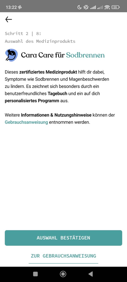 Registrierung Erklärung