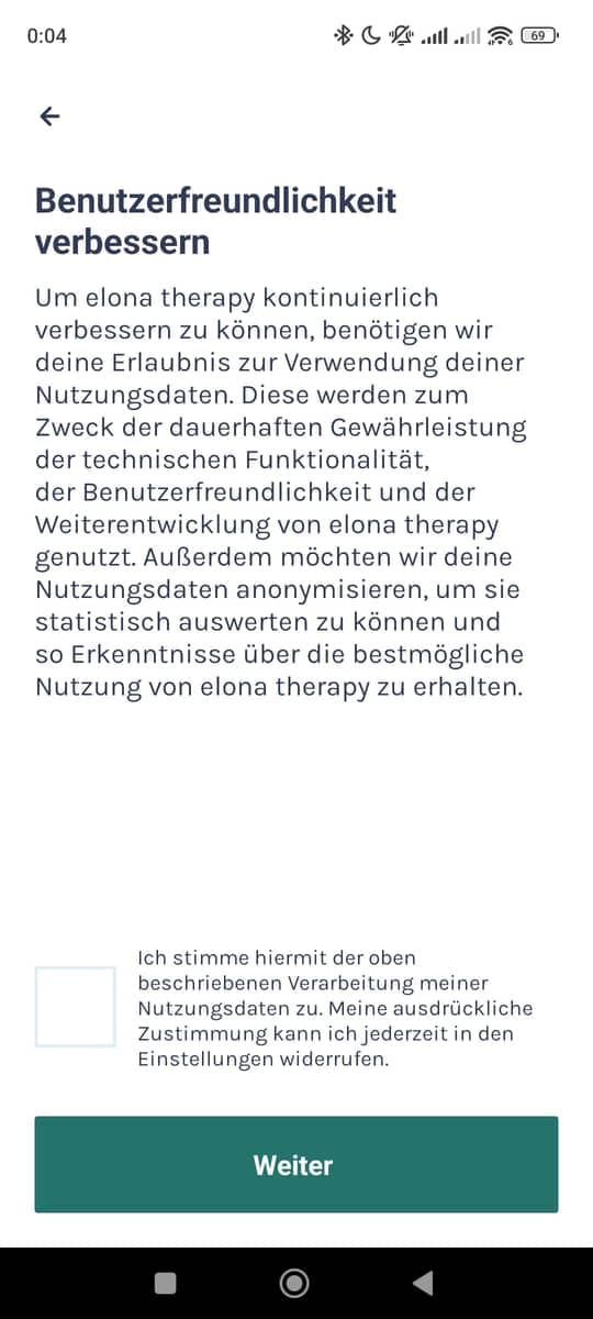 Zustimmung Nutzungsdaten