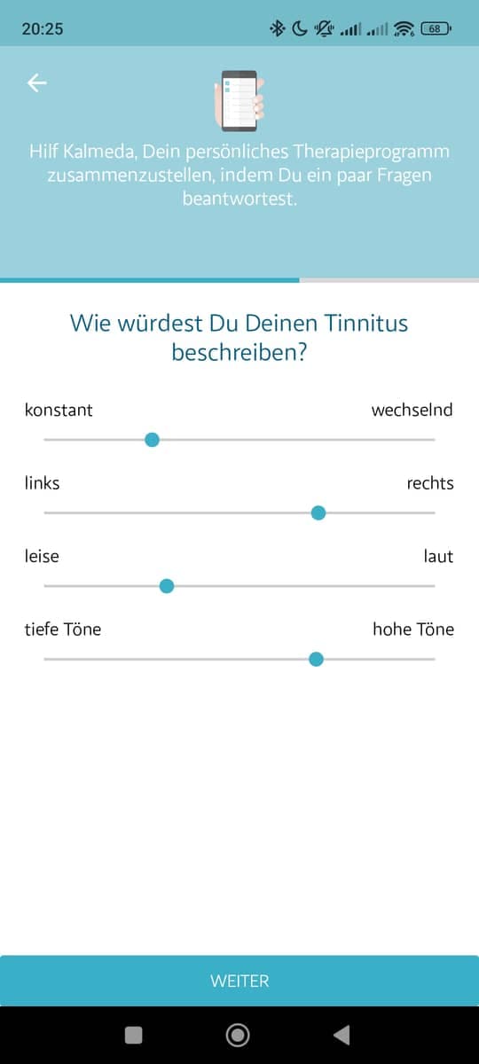 Einrichtung Slider