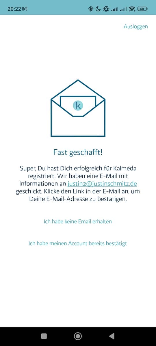 Email Bestätigung