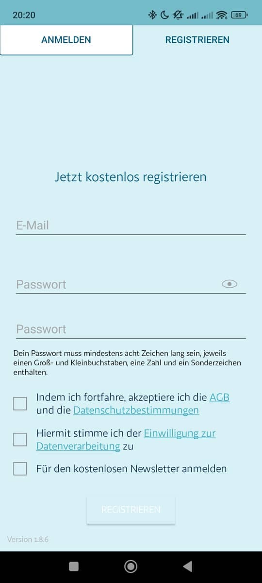 Registrierung