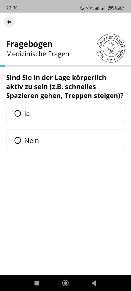 Fragebogen Auswahl