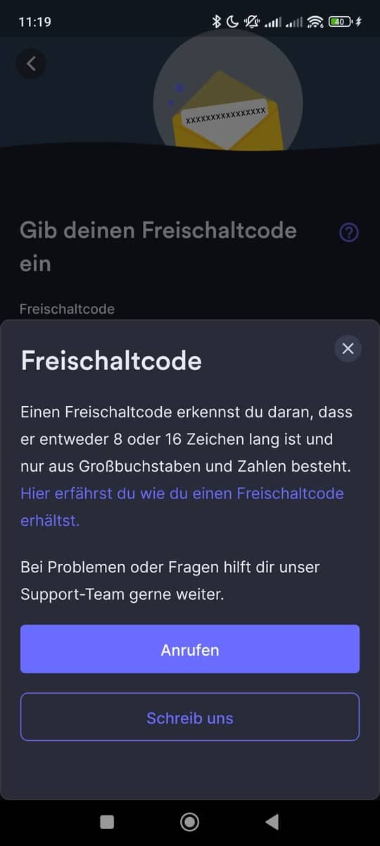 Freischaltcode