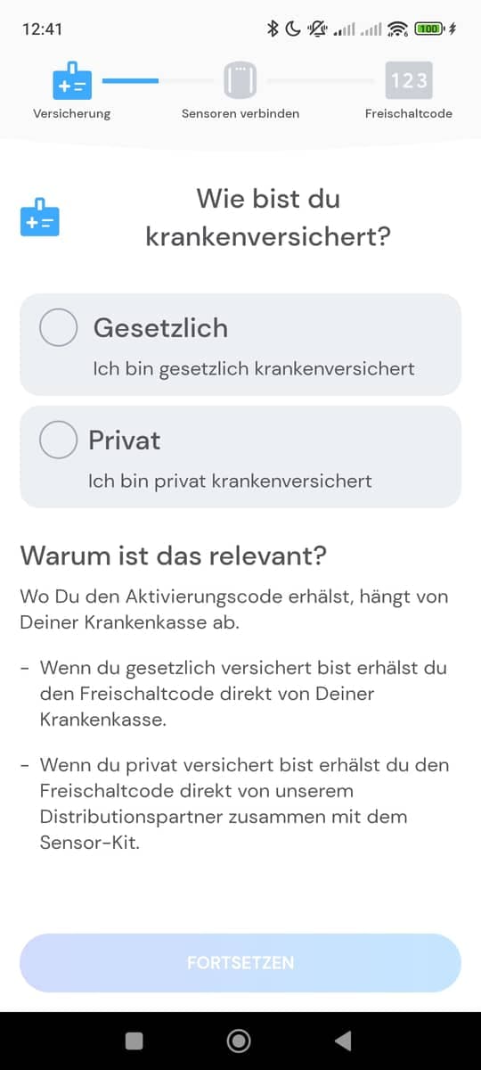 Registrieren Versicherung